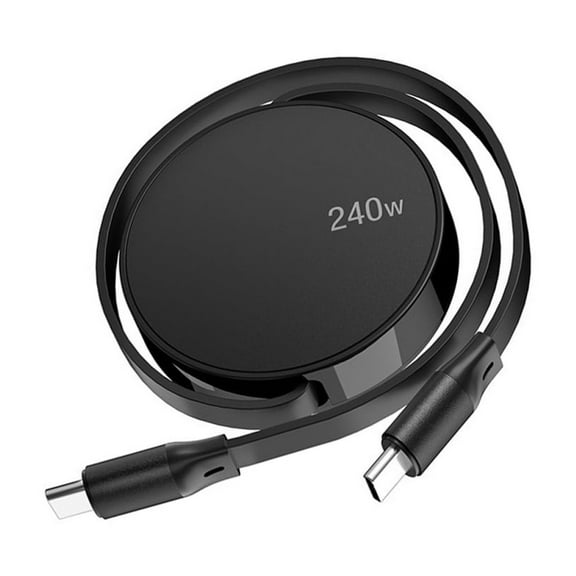 Osdhezcn Fast Speed USB C Data Cable 240W Charging Retractable Cord for Laptops Phones