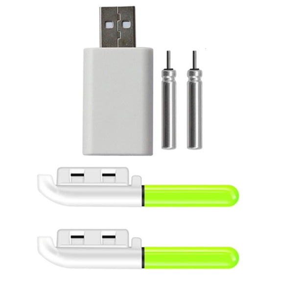 Osdhezcn Fishing Glow Sticks Rod Tip Glow Tube Fishing Tackle Tool LED Night Fishing Poles with Rechargeable Battery Glow Lamp