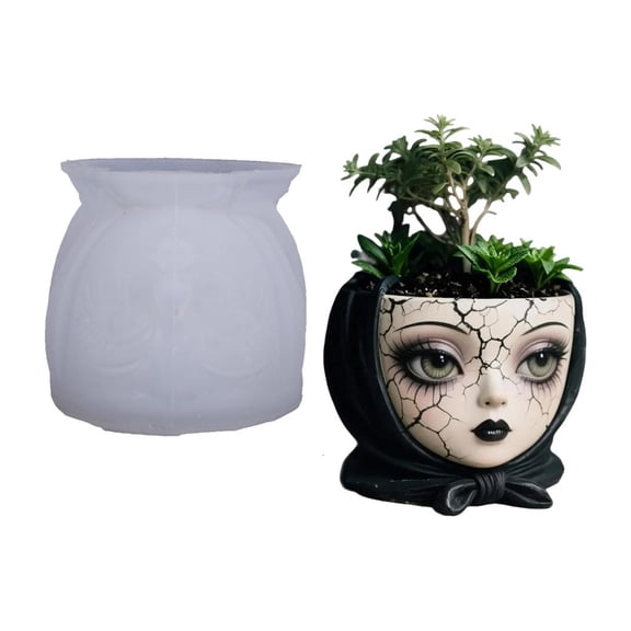 Osdhezcn Flexible Ceramic Flowerpot Mold Creative Resin Art Crafts Project For Succulents