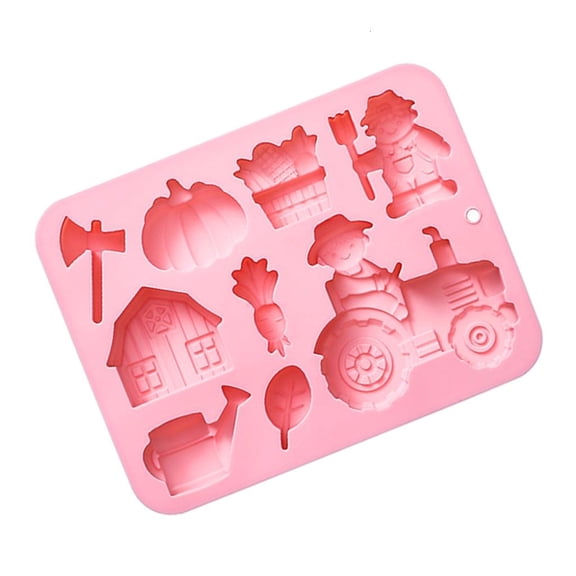 Osdhezcn Flexible Nonstick Farm Animal Vegetable Silicone Molds For Baking And Crafts
