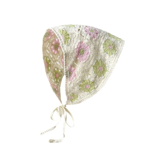 Osdhezcn Floral Hair Bandanas Head Kerchief for Womens Girls Flower Mesh Hair Scarves