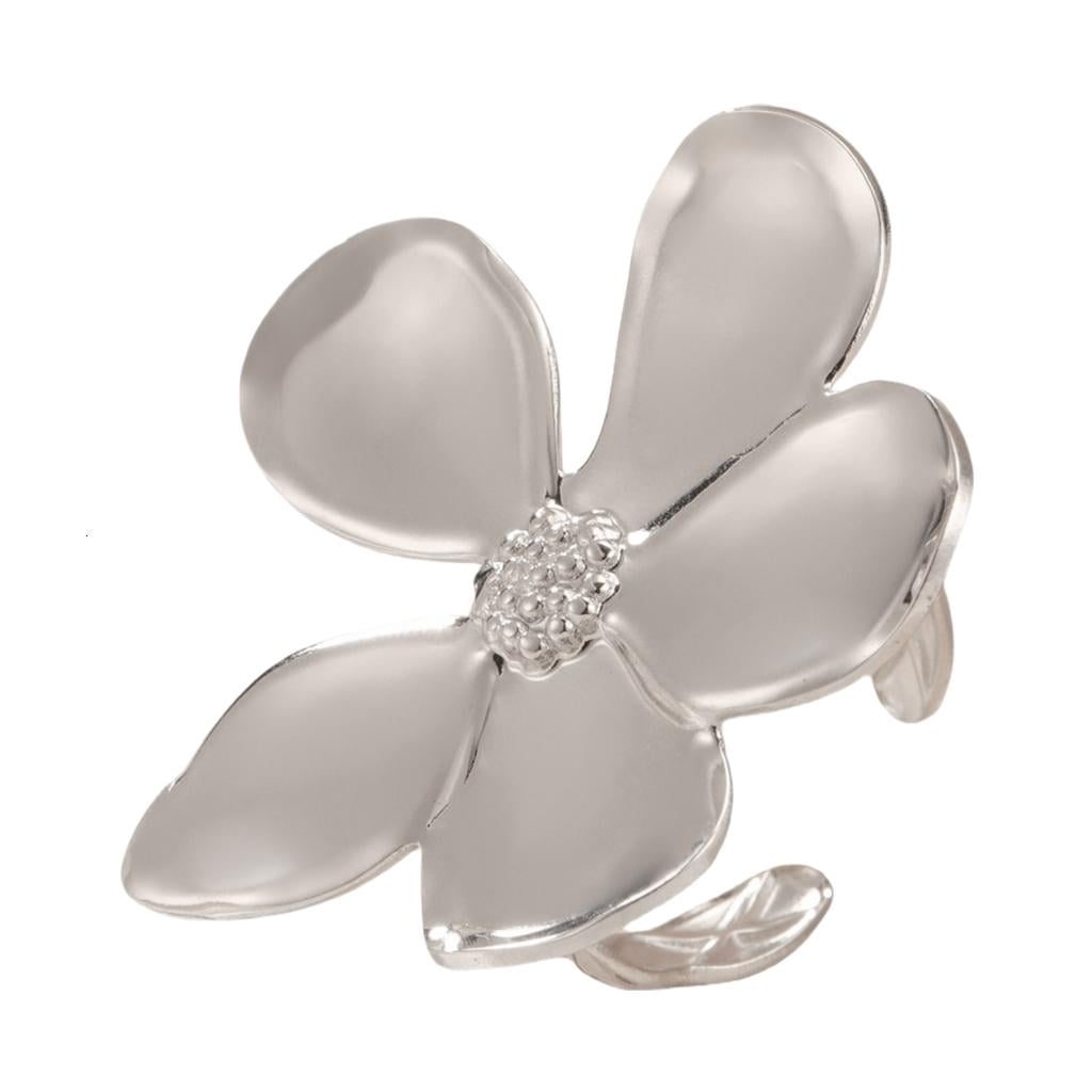 Osdhezcn Flower Adjustable Rings Opening Rings Stainless Steel Flower ...