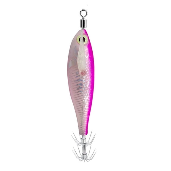 Osdhezcn Freshwater Saltwater Round Belly Fishing Jig Hard Octopuses Jig Fishing Squid Jig Lures Jig Squid 3D Fishing Lures Baits