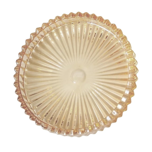 Osdhezcn Glass Candle Plates Pillar Candle Holders,Glass Coasters Small Round Candle Base & Plate and Tray for Centerpieces