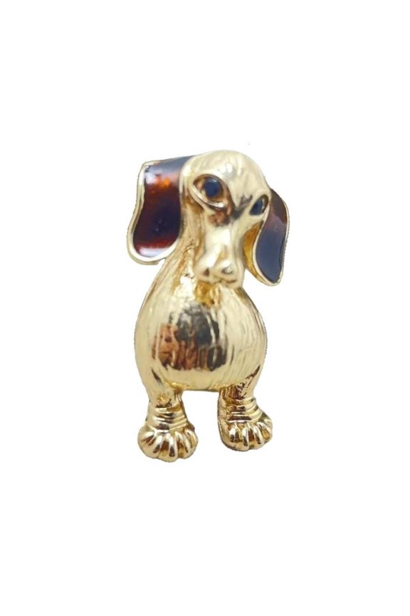 Glimmering Dog Theme Brooch Alloy Lapel Pin Decoration Secure Clasp Accessory