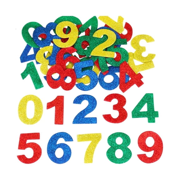 Osdhezcn Glittering Number/Star/Heart/Flower Sticker Children Rewarding Sticker for Kid Birthday Party Classroom Wall Decoration