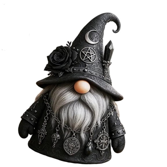 Osdhezcn Gothic Wizard Witch Gnomes Statue Mini Resin Gnomes Figurines Fantasy Gnomes Figurines Sculptures Ornament Home Decors
