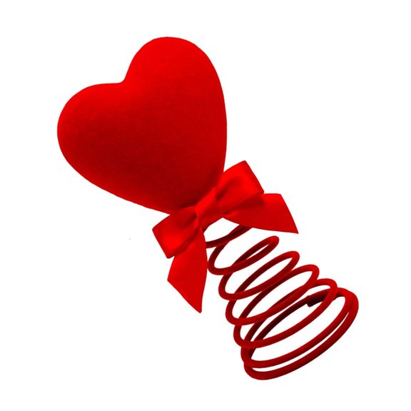 Osdhezcn Heart Shape Christmas Tree Toppers With Bouncing Spring Cotton Metal Ornament