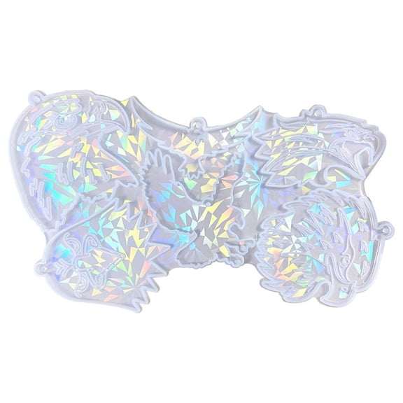 Osdhezcn Holographic Resin Molds Eagle Silicone Mold for Epoxy Casting DIY Rainbow Light Pendant Decoration Mold Jewelry Tool