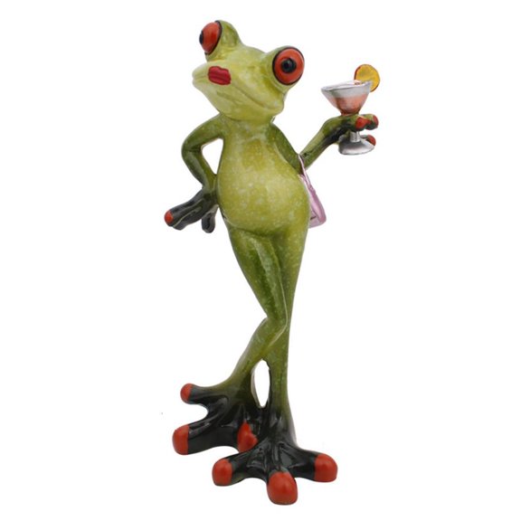 Osdhezcn Humorous Resin Frogs Figurine Funny Cartoon Animal Statue Collectible Ornament for Desk Shelf and Home Office Decors Gift