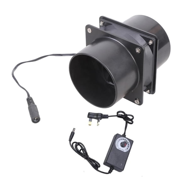 Osdhezcn Inline Duct Fan Ventilation Exhaust Fan Filter Duct Kit 12V 0.4A Extractor Blowe