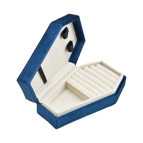 Osdhezcn Jewelry Storage Box Coffin Shape Display Cases Organizer Desktop Decoration