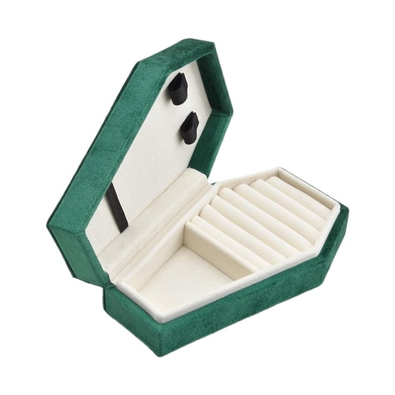 Osdhezcn Jewelry Storage Box Coffin Shape Display Cases Organizer Desktop Decoration
