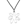 thumbnail image 1 of Osdhezcn Korean Fashion Black Rope Necklace Women Adjustable Elegant Metal Heart Flower, 1 of 9