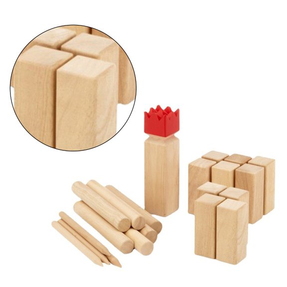 Osdhezcn Kubb Yard Game Set for Kids Easy to Learn with Portable Carrying Case