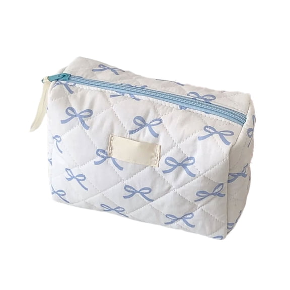 Osdhezcn Large Capacity Makeup Pouch Portable Bowknot Handbag with Ample Storage Space