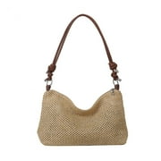Osdhezcn Large Capacity Tote Handbags for Women Straw Woven Shoulder Bag Female Beach-Bag