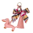 thumbnail image 1 of Osdhezcn Leather Tassels Bowknot Key Holder Fashion Charm Perfect for Bags or Car Decors, 1 of 11