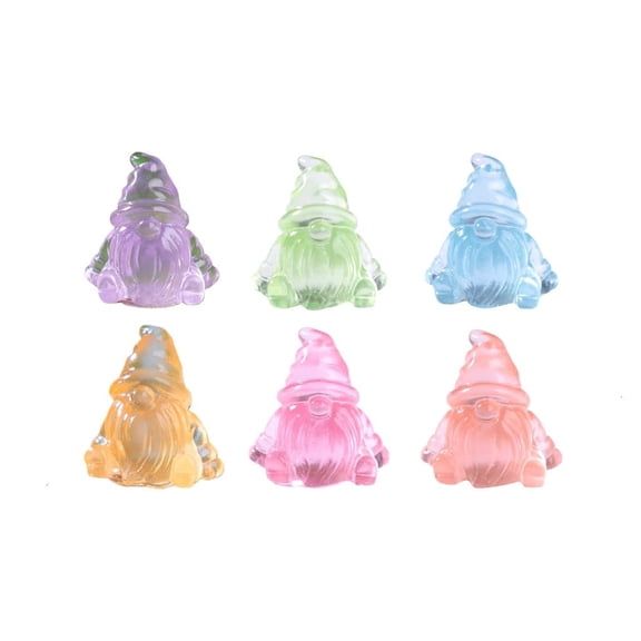 Osdhezcn Luminescent Mini Resin Gnomes Miniature Gnomes Figurine Microlandscape Ornament