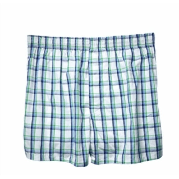 Osdhezcn Mens Cotton Plaid Boxers Shorts Loose Comfortable Button Fly Homewear Panties