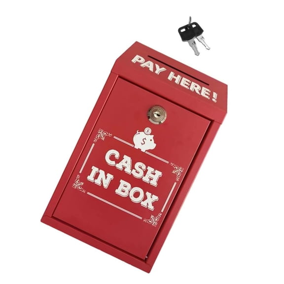 Osdhezcn Metal Locking Cash Box With Key Secure Storage Container for Home Office Use