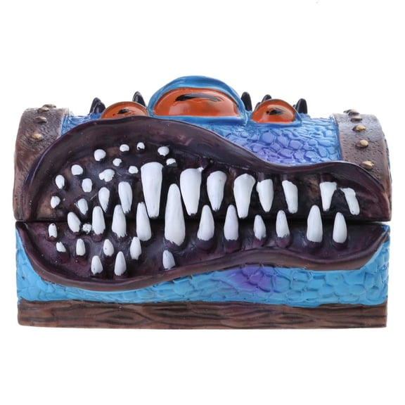 Osdhezcn Mimic Chest DND RPG Dices Box Tabletop Gaming Monsters Organizer Ornaments Decor