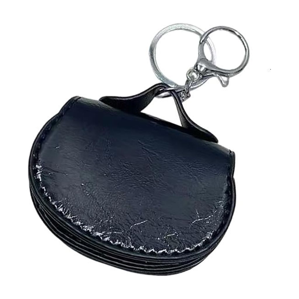 Fastener Keychain Osdhezcn Mini Leather Keychain Storage Horseshoe Pattern Metal Fastener ...