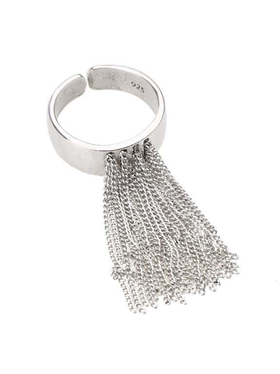 Multi Layer Chain Rings Punk Vintage Tassel Pendant Ring for Men Women Hip Hop Rings Fashion Jewelry Fashion Gift