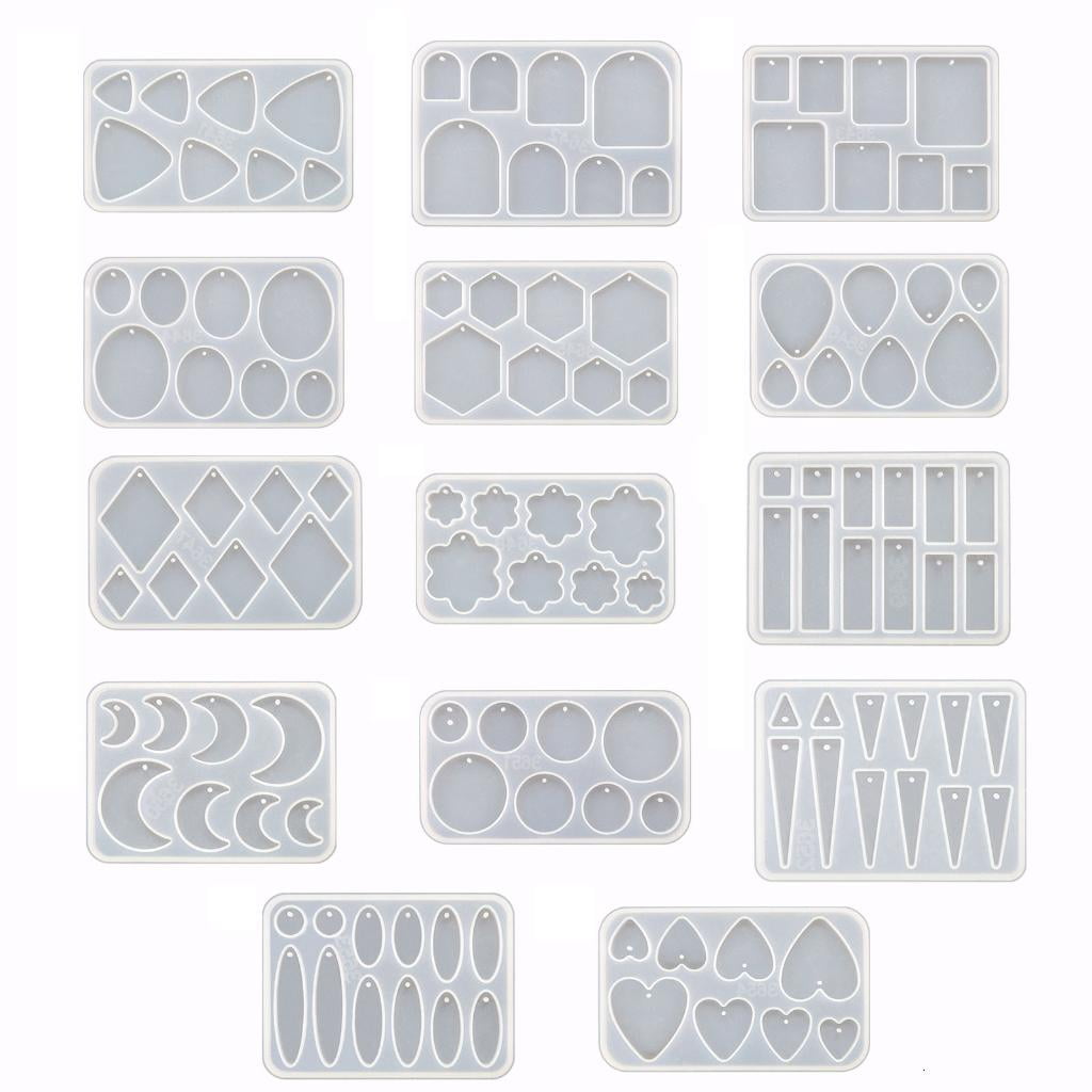 Osdhezcn Multipurpose Earrings Resin Molds Pendant Eardrops Silicone Moulds for DIY Epoxy