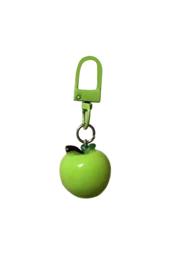 Novelty Apples Themed Keychain Lightweight Resin Craftsmanship Stylish Bag Hanging Ornament Ideal For Daily Carry Outdoor