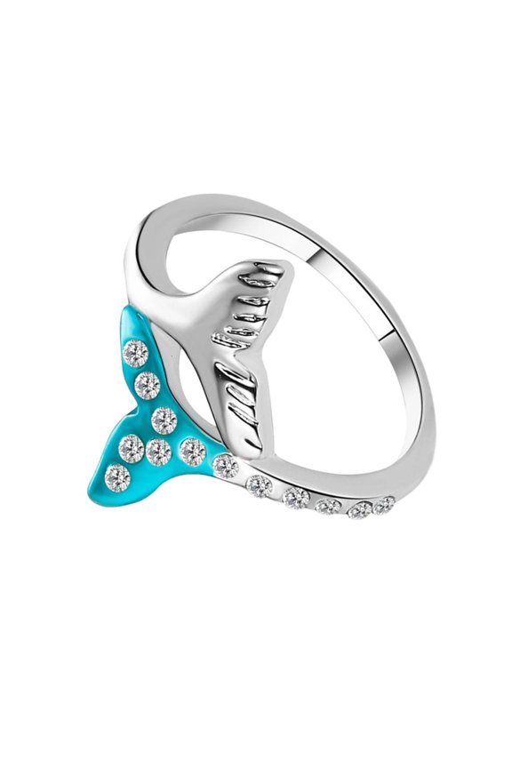 Oceanic Dolphin Fin Shaped Rings Craftsmanship Skin Safe Designs Day to Night Accessory
