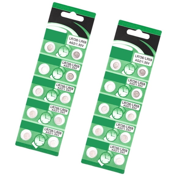 Osdhezcn Pack Of 10/20 High Capacity AG2 LR726 Alkaline Button Batteries 1.5V Round Coin Cell Battery For Watches, Calculators,