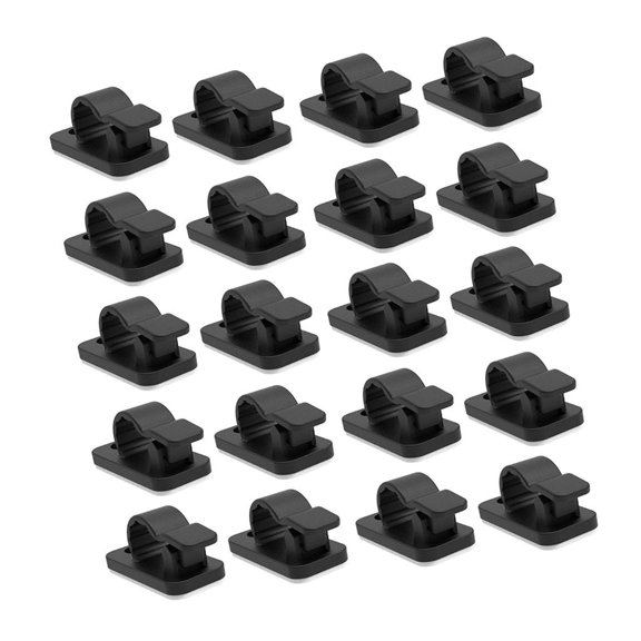 Osdhezcn Pack Of 20 Cable Clips Adhesive Wire Holders Organizers For Home Office Use
