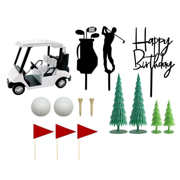 Osdhezcn Permanent Plastic Golfing Cart Cake Accessories Perfect For Sports Themed Weddings And Receptions