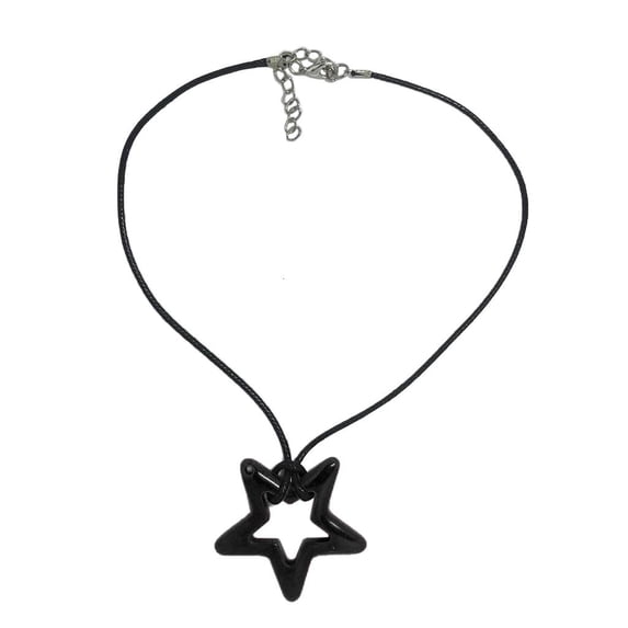 Osdhezcn Pink Pentagrams Pendant Clavicle Chain Unique Dopamine Sweater Chain Jewelry