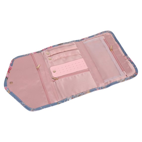 Osdhezcn Polyester Jewelry Organizer Foldable Storage Bag for Rings Earrings Necklaces Multifunctional Accessories Container
