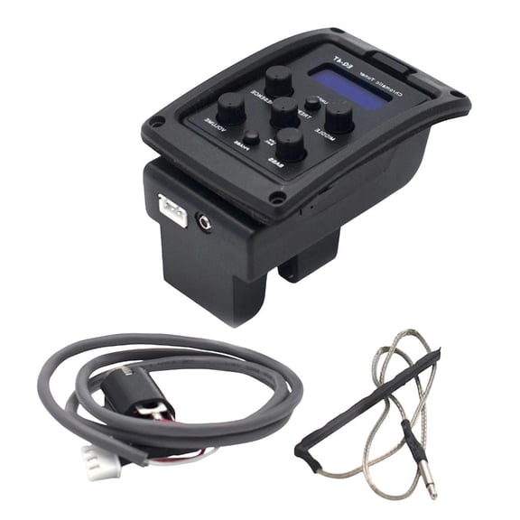 Osdhezcn Professional 4 Band Acoustic Guitar Preamp Amplifier with 6.5mm Output Pick Up