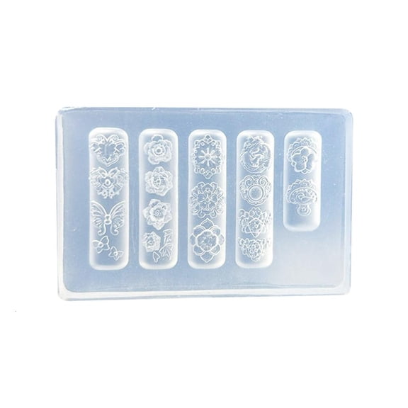 Osdhezcn Professional Nails Art Molds Flower Theme Small Accessories Mold Nails Decorative Molds for Salon Manicure Decorations