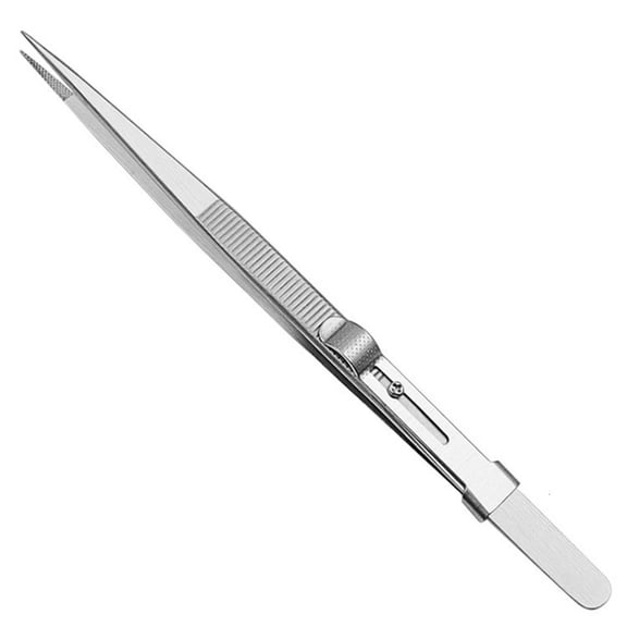 Osdhezcn Professional Stainless Steel Tweezers for Jewelry Making Straight Bending Tip Tweezers for Sewing Beading DIY Craft Tool