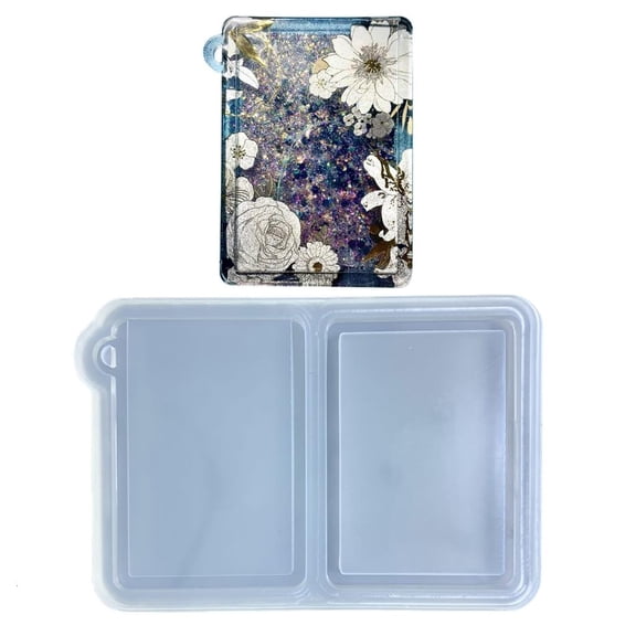 Osdhezcn Quicksand Resin Casting Molds,Resin Art Shaker Mold,Crystal Silicone Hollow Mold