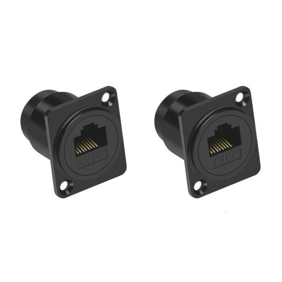 Osdhezcn RJ45 Shielded Panel Mount Coupler Ethernet Pass Through Connector CAT6 Female