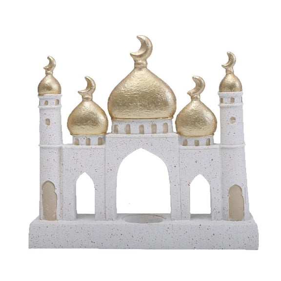 Osdhezcn Ramadans Eid Home Decors Gold and White Mosque Tower Islamic Eid Mubarak Decors