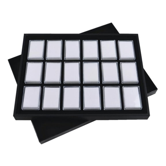 Osdhezcn Rhinestones Holder Jewelry Display Case for Rings Earrings and Fossils Showcase