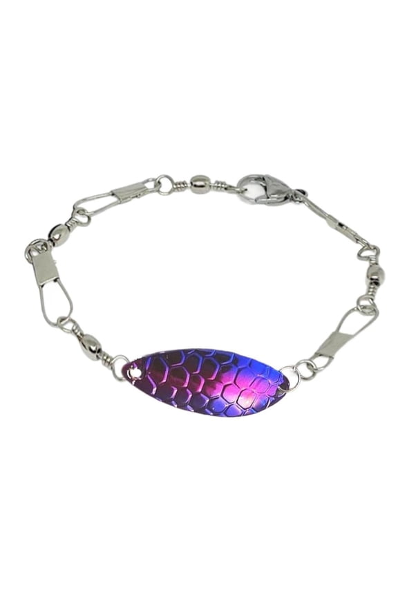 Rustproof Metal Fish Lure Jewelry Adjustable Wristband for Fishing Hobbyists