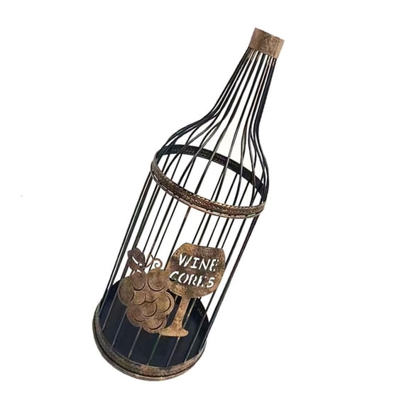 Osdhezcn Rustproof Metal Wine Cork Holder Kitchen Storage Basket With Ventilation Holes Durable Iron Materials Ergonomic Handle