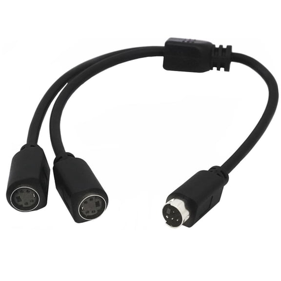 Osdhezcn S-Video 4 Pin Mini DIN Y Splitter Connectors Cable Male to 2 Female Extension Adapter Cable Video Connectors Splitter