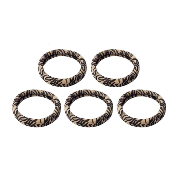 Osdhezcn Set of 5pcs Leopard Pattern Cloth Hair Rope Lightweight Construction High String Head Accessories Compact Carry Item