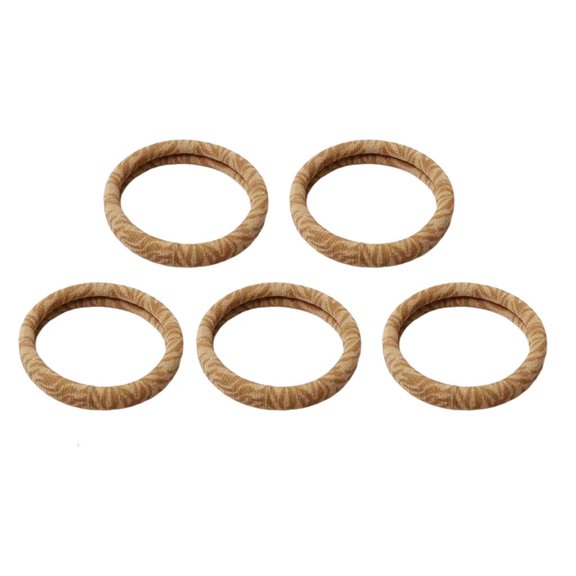 Osdhezcn Set of 5pcs Leopard Pattern Cloth Hair Rope Lightweight Construction High String Head Accessories Compact Carry Item
