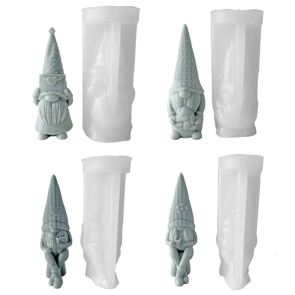 Osdhezcn Silicone Candle Mold for Candle Making Heart Gnome Silicone Mold Home Decor Mold