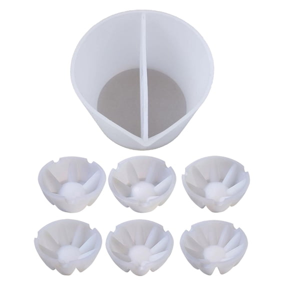 Osdhezcn Silicone Split Cup 2/3/4/5 Chambers Reusable Silicone Pouring Divided Cups